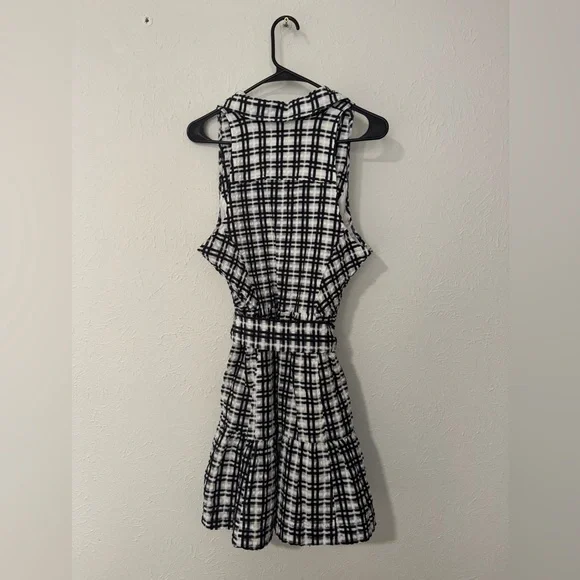 Maeve By Anthropologie Size 14 Plaid Mini Shirt Dress Sleeveless Garden Party - Picture 4 of 6